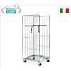 CARRELLO ''ROLL CONTAINER'' con PIANALE BASSO e 2 SPONDE ALTE