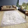 Hanse Home Tappeto classico vintage - Tappeto orientale a pelo corto in stile vintage, tappeto orientale per camera da letto, sala da pranzo, soggiorno, corridoio, 67 x 120 cm, color crema e argento