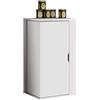 MUEBLES PITARCH Naia Mobile ausiliario, Legno ingegnerizzato, Bianco lucidissimo, 90 x 47 x 47 cm