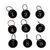 Sourcemall Etichette numerate acriliche con portachiavi (1-10)