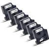 Labelwell 6x Nastro per Etichette Compatibile per Dynmo D1 45013 S0720530 A45013 45013s, Nero su Bianco, 12mm x 7m, per Dynmo LabelManager 160 280 420P 210D 360D 500TS Labelpoint 100 150 200 250 350
