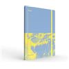 Collins Jumble & Co Chaos & Control - Taccuino a righe formato A5, con funzione di timeout, 100% carta riciclata, colore: azzurro/giallo
