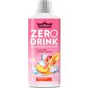GymQueen Zero Drink Tè freddo alla Pesca 1000ml, Bevanda concentrata 1:80, arricchita con vitamine del gruppo B per il metabolismo e L-carnitina, sciroppo da bere con poche calorie