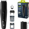 Philips Beard Trimmer Series 5000 - Regolabarba elettrico con pettini per barba e capelli, sistema Lift&Trim Pro, 40 lunghezze di taglio, 90 min di uso cordless e 1 ora di ricarica