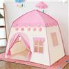 JRUKM Tenda da gioco per bambini Tenda per Bambini interni 130 x 100 x 130 cm, grande tenda da gioco per bambini, casetta giocattolo per ragazze, principessa (rosa)