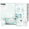 Suavinex 400468 Welcome Box Cosmetica per Neonato in Scatola Regalo, Crema Cambio Pannolino 75 ml, Lozione Idratante Corpo 500 ml, Fragranza Baby Cologne 100 ml e Salviette 72 Unità, Azzurro