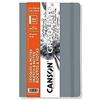 Canson Graduate Book, Blocco da disegno, extra liscio, 90gsm, copertina morbida grigio chiaro, 14 x 21,6 cm, 96 fogli