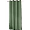 ED ENJOY HOME Tenda decorativa con occhielli argentati, 140 x 240 cm, verde argilla, 100% poliestere, satinato, collezione Basic