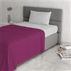 Italian Bed Linen Set Lenzuola Letto Singolo Cotone Trendy Chic, lavorato in Italia - Completo Letto, Lenzuolo Sotto con Angoli, Lenzuolo 90x200cm e Federa, Fucsia