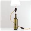 ORION LIGHTSTYLE Portalampada E27 per lampada fai da te, bottiglia di vino, adattatore per bottiglia, lampada da tavolo decorativa, oro