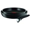 TEFAL Ingenio Ultimate L7649253 - Set di pentole per tutti i tipi di cottura, 24-28 cm, rivestimento antiaderente, manico rimovibile, distribuzione uniforme del calore, nero