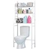 MAGIC SELECT Scaffale da Bagno su WC Bianco | Risparmia Spazio con 3 Ripiani | Scaffale Portaoggetti Impermeabile | Gambe Regolabili in Altezza (E5477)