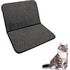JVHLOV 55×75 cm Tappetino Lettiera Gatto, Doppio Strato a Nido D'ape Tappeto Lettiera Gatto con Materiale EVA Impermeabile, Tappetino Sabbia Gatto Utilizzato in Varie Lettiere