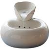 DHGTEP Fontanella per Gatti Silenziosa Ceramica, Distributore Acqua per Gatti in Ceramica, 1.5L, Ciotola di Fontane per Gatti e Cani con Filtri e USB, Tensione di Sicurezza 5V (Color : White)