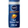 Nivea Men Doccia Shampoo Sport Docciaschiuma Uomo Rivitalizzante Per Viso Corpo E Capelli 250ml Nivea