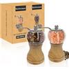 Reiwosee 2pcs Classico set di macinapepe a mano e sale splendido, materiale EP acrilico, lame in ceramica con mulino regolabile grossolano, godetevi il vostro miglior pepe fresco macinato sali marini