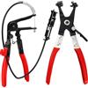 CHRI Set di pinze per tubi flessibili con collo dritto, pinze per fascette stringitubo, pinza per la rimozione e l'installazione di fascette stringitubo, strumento di riparazione auto