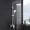 kisimixer Colonna Doccia con Miscelatore Doccia Monocomando, Set Doccia Completo Acciaio Inox con Soffione e Doccetta, Saliscendi Doccia Altezza Regolabile 80-120cm, Sistemi Doccia Cromato