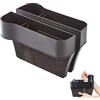 SSyang Scatola portaoggetti per auto, 2 tasche per console centrale, 26 x 6,1 x 16,4 cm, facile da installare, colore: nero