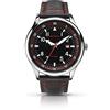 Sekonda Orologio analogico da uomo con cinturino in pelle nera con cuciture rosse 1463