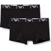 Emporio Armani Uomo 2-pack-Boxer Essential Monogram Boxer, Nero, M