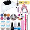Warm Girl kit Unghie Gel Completo Ricostruzione 36W Lampada Kit UV GEL Unghie Completo UV Costruttore 4 pezzi gel unghie ricostruzione Nail Ispessimento Extension