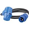 as - Schwabe Cavo di prolunga da campeggio, 1,5 m, 230 V, 16 A, 3 poli, connettore CEE per camper e camper, attacco angolare CEE, presa con contatto di protezione con coperchio ribaltabile, cavo di