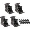 LIKERAINY Cerniera Pieghevole Blocca Supporto Estensione Staffe Invisibili per Gambe e Panche da Tavolo Mobili Letto Ferro Zincato con Colore Bronzo Scuro 4pcs