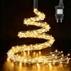 yowin Luci Albero di Natale 2m 400 LED Cascata Luci con Presa, Timer | 8 Modalità Mantello Luci IP65 Impermeabile Catena Luminosa Addobbi Natalizi per Interno Esterno Terrazze Balconi Decorazioni