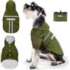 PETCUTE Impermeabile Cane Cappotto Impermeabile per Cane Mantella Pioggia per Cani di Medie Grandi Dimensioni con Cappuccio Riflettenti Ultraleggero e Impermeabile