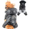 PAIDEFUL Cappotto Invernale Impermeabile per Cani di Piccola Taglia Giacca con Cappuccio Piumino per Cucciolo Chihuahua Vestiti per Il Freddo Abbigliamento per Gatti Tuta da Neve Antivento Nero L