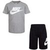 NIKE NSW FRENCH TERRY SHORT SET GAME GRIGIO/NERO (023)