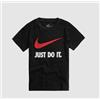 NIKE NKB SWOOSH JDI SS TEE NERO/ROSSO/BIANCO