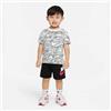 NIKE N NSW NIKE READ AOP SHORT SET BIANCO/NERO