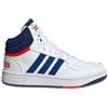 ADIDAS HOOPS 3.0 MID K BIANCO/BLU