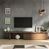DEGHI Mobile porta tv 184-270x43h cm bronzo con cassettone mercure - Clary