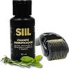 SIIL Pack x Dermaroller 1,5 mm + Mini shampooing densifiant 50ml. Dermaroller 540 aiguilles en titane et shampooing pour la pousse des cheveux.