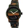 Holzwerk Germany Orologio unisex fatto a mano, da uomo, in legno, ecologico, analogico, classico, al quarzo, marrone, colorato, verde, arancione, nero, Marrone., Bracciale