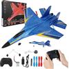 LUFEIS F-22 RC Aereo Radiocomandato, 2,4 GHz 2 Canali Aereo Telecomandato, Aereos RC Aeroplano Telecomandato con Sistema Giroscopio Xpilot, Aliante Volante per Principianti Bambini Adulti (Blu)