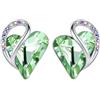 Leafael Festa della Mamma Orecchini Donna Cuore Infinity Love con Pietra dei Desideri e Cristalli Portafortuna Gioielli Anallergici Argento o Oro Rosa con Scatola Regalo