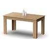 Muebles Pitarch | Tavolo da pranzo, tavolo da salotto o cucina, per 6 persone, rettangolare, 140x80 cm (larghezza x profondità), rovere gold, moderno, elegante, resistente