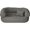 Juelle Lettino per cani in similpelle, cuscino per cani di media taglia fodera estraibile, divano soffice per cani, poltrona per cani Fergus S-XXL (80 x 65 cm, cenere scuro)