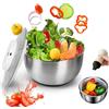 Centrifuga per insalata elettrica, 4,5 l, grande capacità, automatica per  insalata con coperchio, spinner per frutta e verdura, drenaggio rapido 2 in  1, con bottiglia da spremere da 350 ml : : Casa e cucina