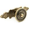 DOJA Barcelona | Pomelli Vintage | 4 Pezzi | Pomelli per Mobili Vintage Rotondi e Dorati | Ø25mm*30mm*86mm | Pomoli Rustici in Zinco Invecchiato | Manopole Retro Cassetti, Mobili Cucina, Armadio