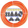 ERGAOBOY Kit tubo flessibile aria in poliuretano PU arancione 10 m, 6 mm OD x 4 mm ID con 14 kit di connettori