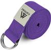 Flintronic Cinghia Yoga In Cotone, Cinghie da Yoga 1.85M, Stretching Cintura Yoga, Yoga Strap Regolabile con Fibbia in Metallo, Cinghia per Pilates, Danza, Allenamento, Ginnastica