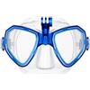 SALVIMAR Trinity, Maschera Unisex Adulto, Clear-Clear Blue