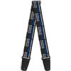 buckle-down tracolla per chitarra, Americana Weathered Flag Black/Gray/Blue