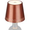 BRILONER - Lampada da bottiglia a LED dimmerabile, attacco per lampada da bottiglia a LED, lampada da comodino dimmerabile touch, lampada da scrivania, lampada da lettura, 11x9 cm (PxA), rame opaco