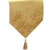 Threadmade Elrene Home Fashions Runner da tavola in jacquard con stella di Natale, 33 x 177,8 cm, oro